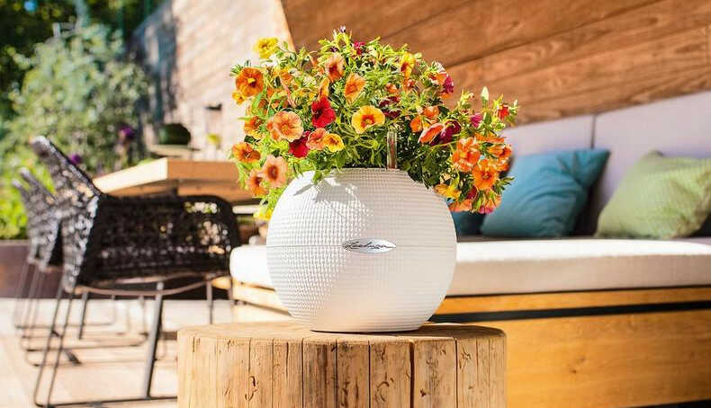 Λευκή Γλάστρα Lechuza Ø20x16cm PURO Color 20